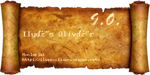 Ilyés Olivér névjegykártya