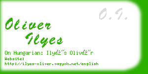 oliver ilyes business card